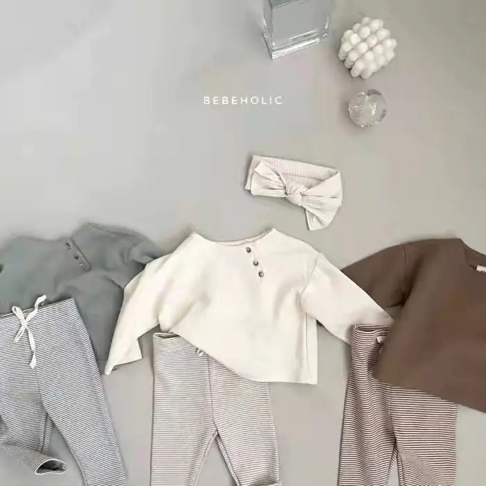 Langarm-Baumwoll-T-Shirt für Babys / koreanischer Stil