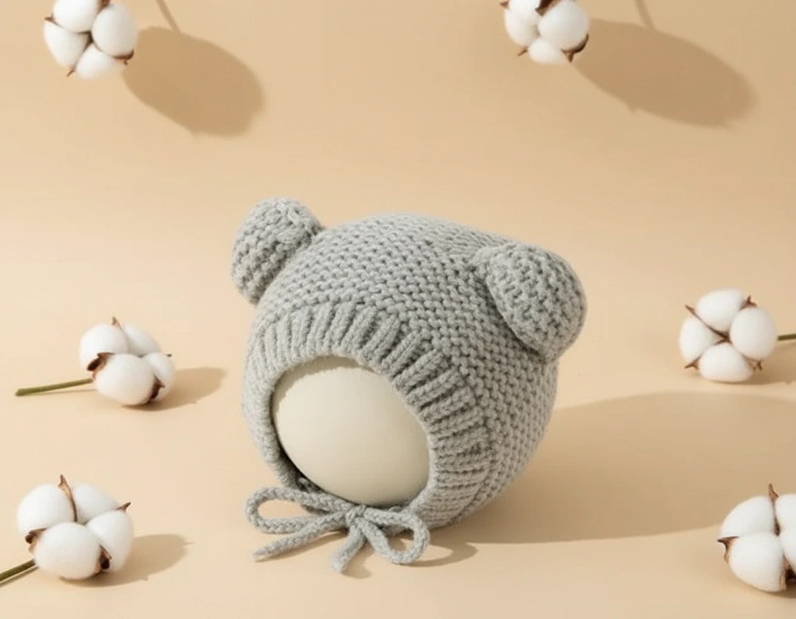 Babymütze aus Wolle für den Herbst und Winter