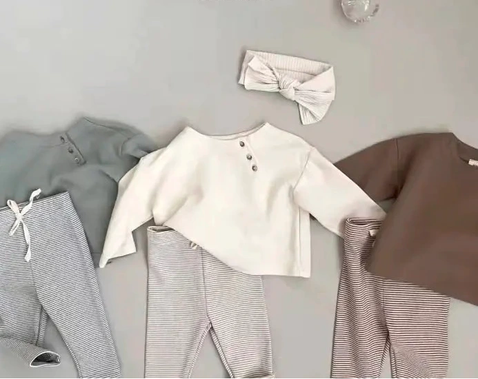 Langarm-Baumwoll-T-Shirt für Babys / koreanischer Stil