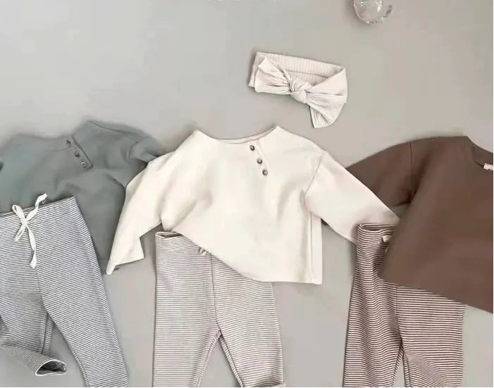 Langarm-Baumwoll-T-Shirt für Babys / koreanischer Stil