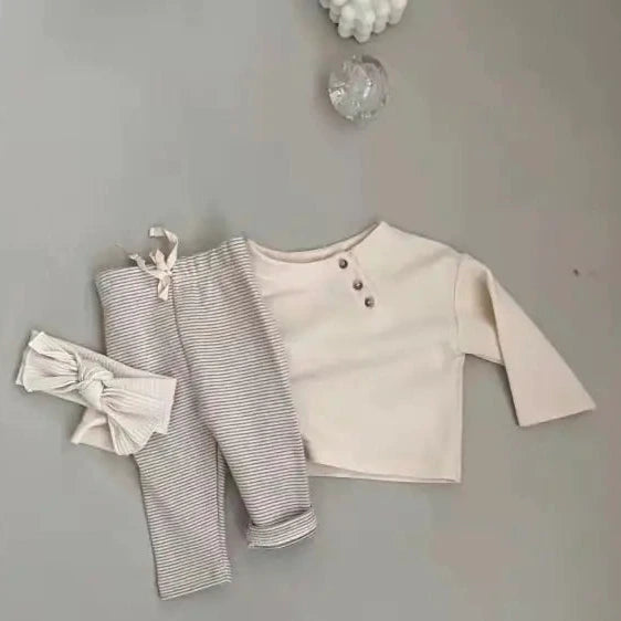 Langarm-Baumwoll-T-Shirt für Babys / koreanischer Stil