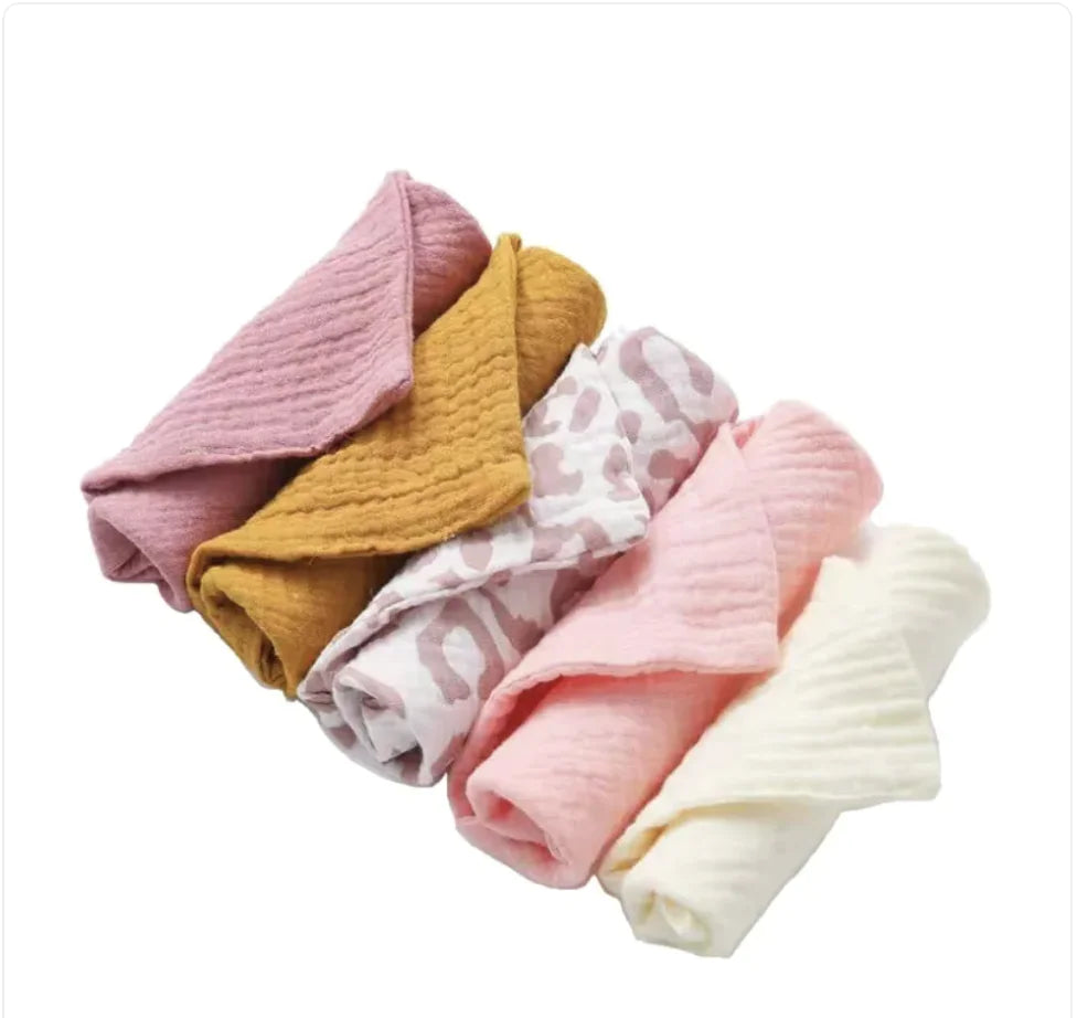 5er-Pack Baby-Baumwoll-Waschtücher